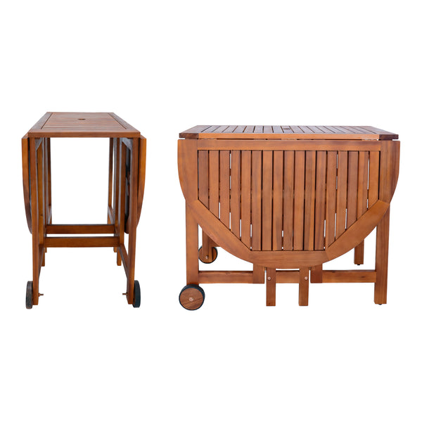 Set da Pranzo per Esterno Acerenza in Legno di Acacia Certificato FSC® [en.casa] 