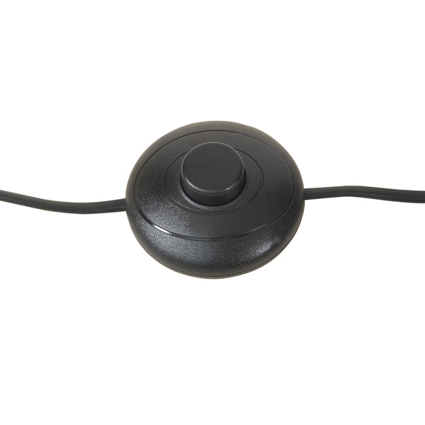 Lampada da Terra Barton con Paralume Tamburo Piatto - Metallo Nero lux.pro 