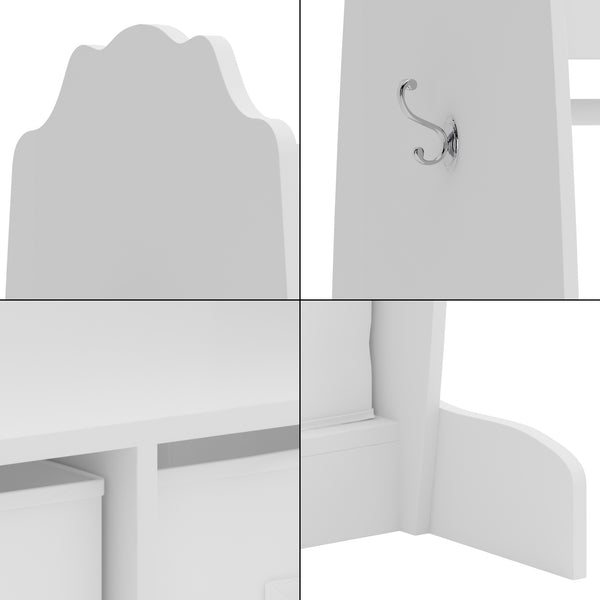 Penderie pour enfants Moskenes 107 x 95 x 61 cm blanc [en.casa]
