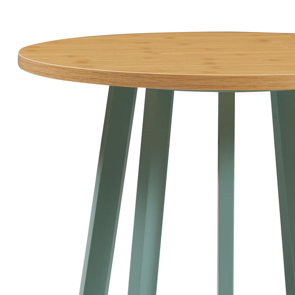 Table d'appoint Lensuu effet chêne / vert pastel [en.casa]
