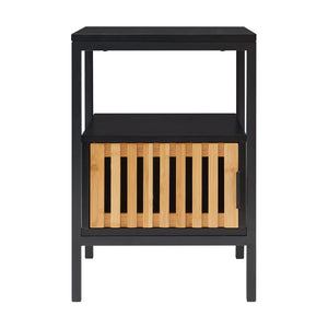Table de chevet Luniehti 58 x 40 x 33 cm noir naturel [en.casa]