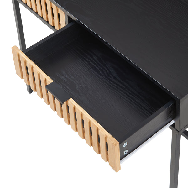 Table console Luniehti 100 x 40 x 75 cm noir naturel [en.casa]