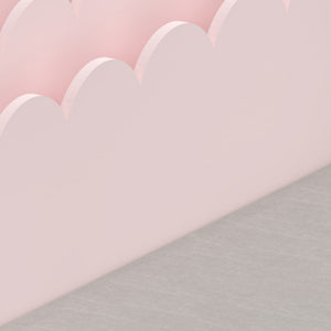 Panca Vestnes con Scaffale e 2 Cassetti per Cameretta - Rosa/Bianco [en.casa]