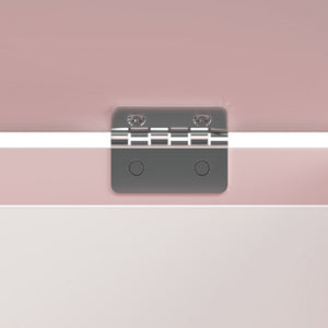 Mobile Contenitore Vestnes Portagiocattoli per Cameretta con Vano Chiuso e Aperto - Rosa/Bianco [en.casa]