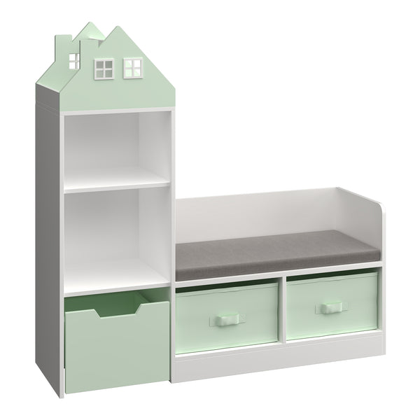 Kindersitzbank mit Regal Vipsali [en.casa]