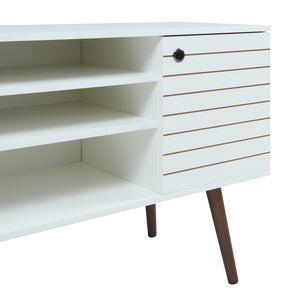 Meuble TV Vare 130 x 40 x 66 cm blanc [en.casa] 
