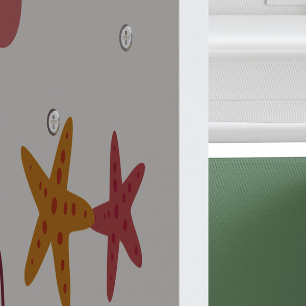 Scaffale Farusa per Cameretta con Scomparti e 9 Scatole Pieghevoli 80 x 90 x 30 cm - Design Aqua Dream [en.casa]