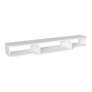 Meuble TV Aar mural 135 x 30 x 16 cm blanc [en.casa] 