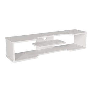 Mobile Porta TV Yrela da Parete con Ripiano 120 x 30 x 26 cm - Bianco [en.casa]