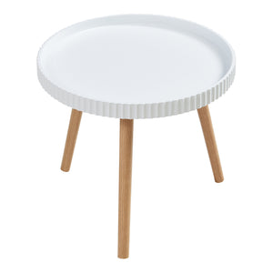 Table d'appoint Bongard 50 x 45 cm blanc naturel [en.casa]