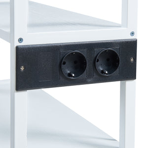 Support d'imprimante Svanaldsvipp à roulettes 100 x 55 x 38 cm blanc [en.casa] 