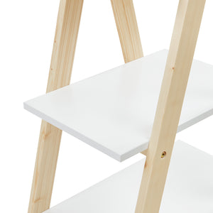 Bibliothèque pour enfants Vanlilu 145 x 65 x 32 cm naturel blanc [en.casa]