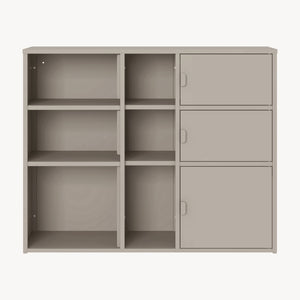 Armoire à dossiers Kliri métallique 100 x 32 x 81 cm couleur camel [en.casa]