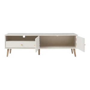 Meuble TV Hallevil 150 x 39 x 45 cm gris clair [en.casa]
