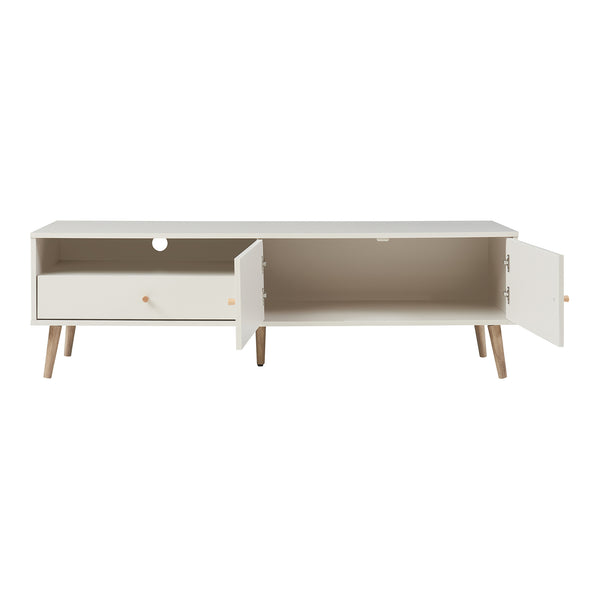 Meuble TV Hallevil 150 x 39 x 45 cm gris clair [en.casa]