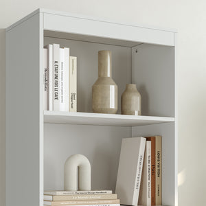Bibliothèque Les avec 3 tiroirs 180 x 60 x 35 cm blanc [en.casa]