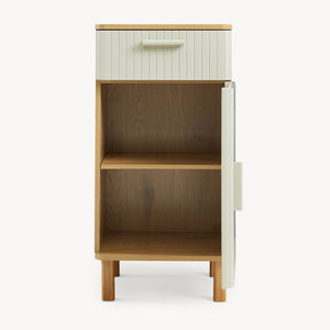 Armoire de salle de bain Ferrersp 80 x 40 x 35 cm effet chêne / couleur sable [en.casa] 