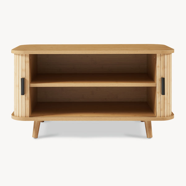 Scarpiera con cuscino Tvedestrand 50x80x40 cm Bambù/Beige [en.casa]