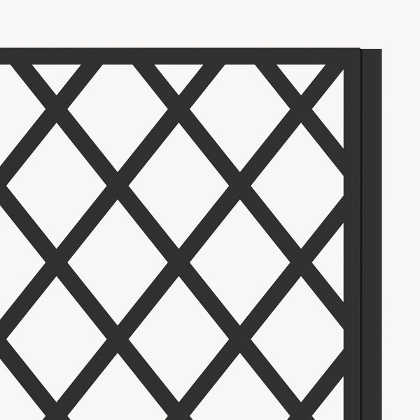 Trennwand Malja mit Blumenkasten Stahl 190x82x38 cm Schwarz [casa.pro]