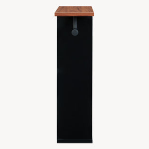 Porte-papier toilette Trond avec 3 compartiments 60 x 40 x 16 cm noir effet noyer [en.casa]