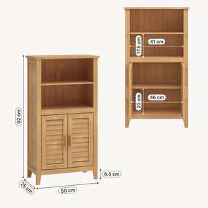 Beistellschrank Rirg 92x50x25 cm Bambus Natur [en.casa]