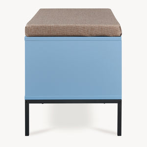 Banc à chaussures Colwyn 80 x 40 x 45 cm bleu [en.casa]
