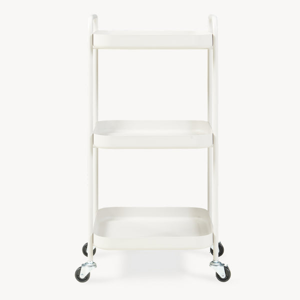 Chariot de service Kelevn 67 x 33 x 31 cm acier gris [en.casa]