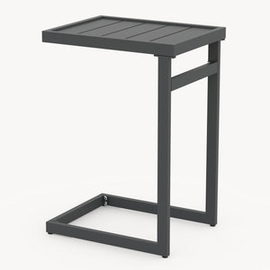 Tavolino da esterno Gaby acciaio 58x40x30 cm grigio antracite [casa.pro]