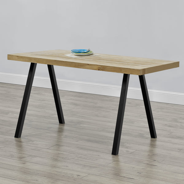 Set de 2 Pieds de Table Métal Noir ou Gris Acier Plusieurs Tailles [en.casa]