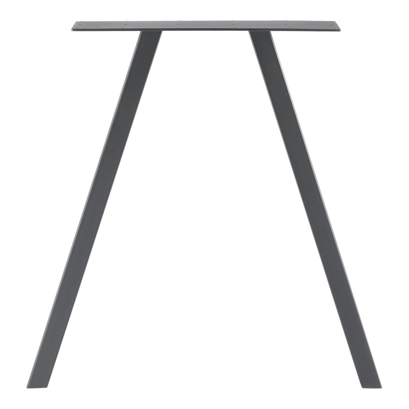Croquis coté Set de 2 Pieds de Table Métal Noir ou Gris Acier Plusieurs Tailles [en.casa]