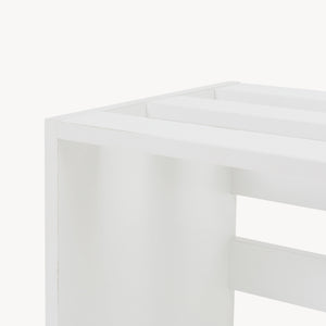 Table d'appoint rectangulaire Rønde 43 x 64 x 33 cm blanc [en.casa]