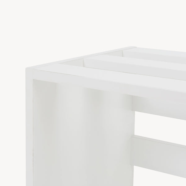 Table d'appoint rectangulaire Rønde 43 x 64 x 33 cm blanc [en.casa]