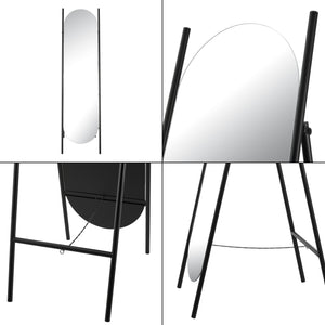 Miroir sur pied Fardella 150 x 41 x 60 cm noir [en.casa]