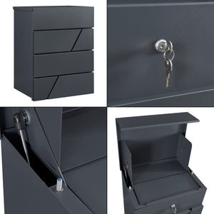 Cassetta Postale Søllerød a Muro per Pacchi 58 x 44 x 35 cm Antracite [en.casa]