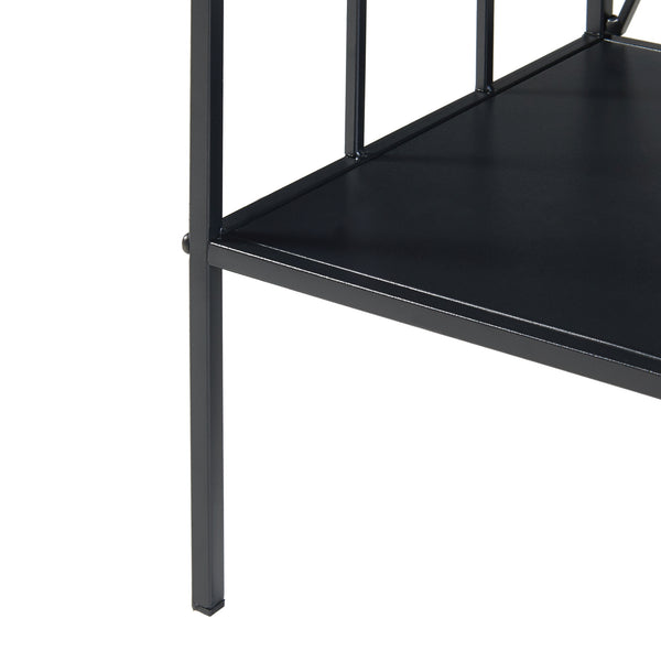 Table console Baarn métal 66 x 70 x 32 cm noir [en.casa]