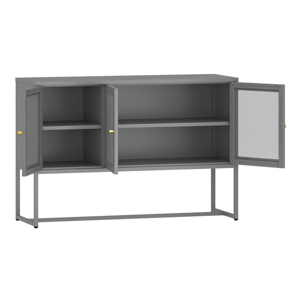 Buffet Sund acier 120 x 40 x 80 cm gris [en.casa]