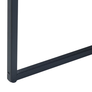 Set de 2 tables basses gigognes Kungsör de tailles différentes métal noir [en.casa]
