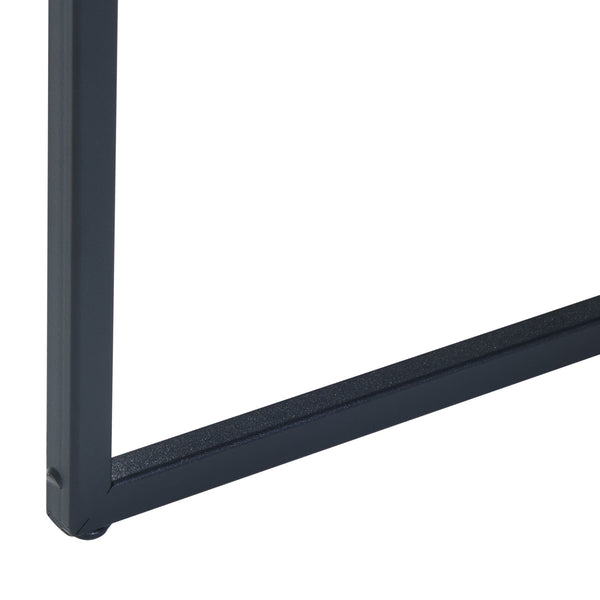 Set de 2 tables basses gigognes Kungsör de tailles différentes métal noir [en.casa]