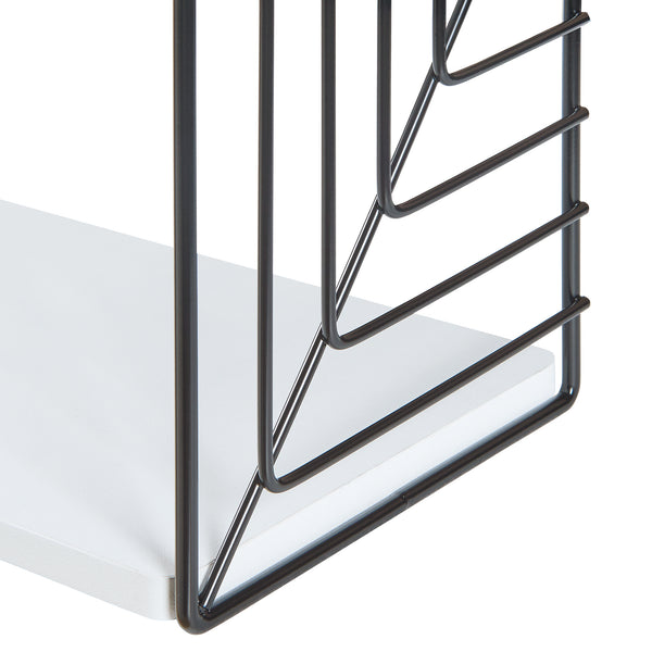 Mensola da Parete Moss a 2 Ripiani 39 x 18 x 23 cm - Nero / Bianco [en.casa]