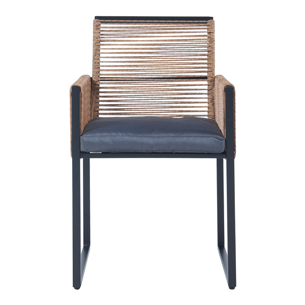 Ensemble de meubles de jardin 3 pièces Accadia noir marron gris casa.pro