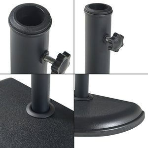 Pied de parasol Bisenti adapté aux tiges 30 34 38 45 mm noir casa.pro