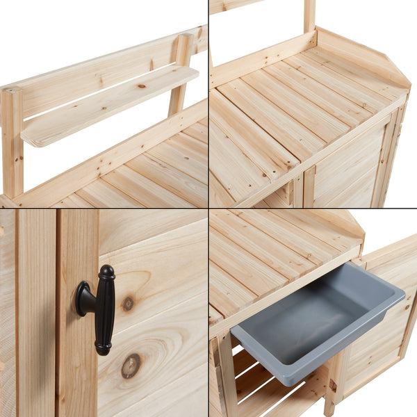 Table de rempotage Alessano 110 x 107 x 46 cm sapin casa.pro