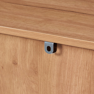 Comò Varkaus con 2 Cassetti e 4 Ante 75 x 140 x 40 cm - Effetto Rovere [en.casa]
