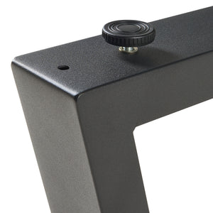 Lot de 2 pieds de table Lyngby acier 72 x 70 cm noir [en.casa]