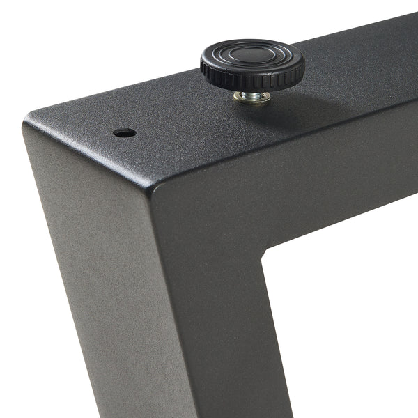 Lot de 2 pieds de table Lyngby acier 72 x 70 cm noir [en.casa]