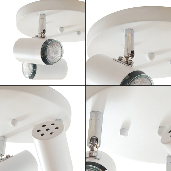 Deckenleuchte Bathgate 3 x GU10 Weiß [lux.pro]