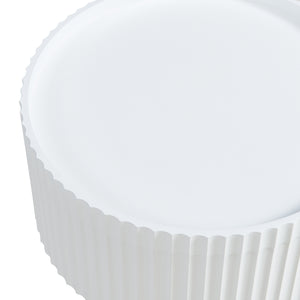 Table d'appoint Bongard avec compartiment de rangement 48 x 38 cm blanc [en.casa]