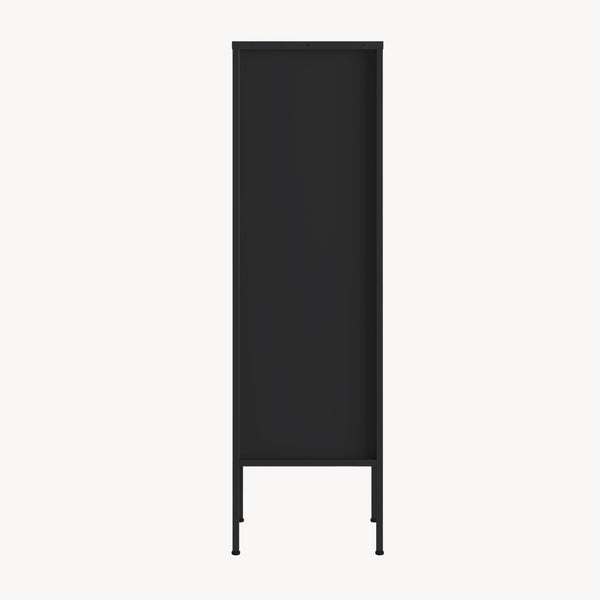 Armoire vitrine Borshavisa 116 x 34 x 30 cm acier noir [en.casa] 