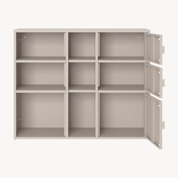 Armoire à dossiers Kliri métallique 100 x 32 x 81 cm couleur camel [en.casa]