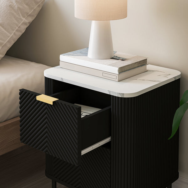 Lot de 2 tables de chevet Olvehok 55 x 52 x 38 cm [en.casa]